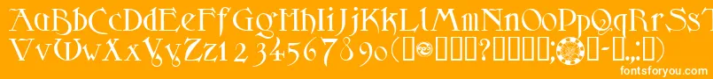 SidheNoble Font – White Fonts on Orange Background