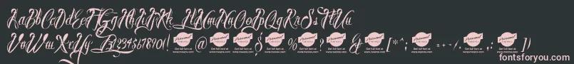 BrothertattooDemo Font – Pink Fonts on Black Background