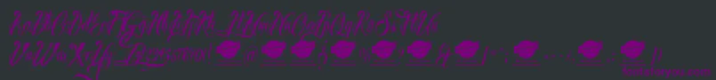 BrothertattooDemo Font – Purple Fonts on Black Background