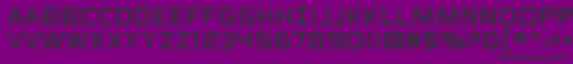 VoiceactivatedcapsbbReg Font – Black Fonts on Purple Background