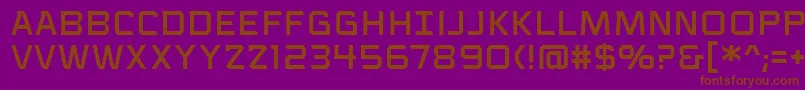 VoiceactivatedcapsbbReg Font – Brown Fonts on Purple Background