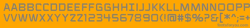 VoiceactivatedcapsbbReg Font – Gray Fonts on Orange Background