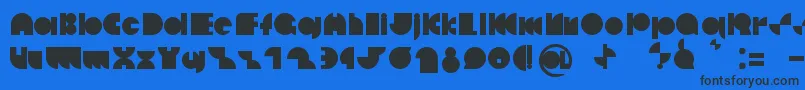 Deccodisco Font – Black Fonts on Blue Background