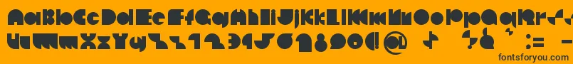 Deccodisco Font – Black Fonts on Orange Background