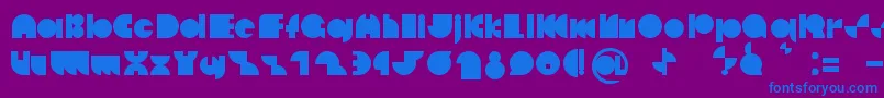 Deccodisco Font – Blue Fonts on Purple Background