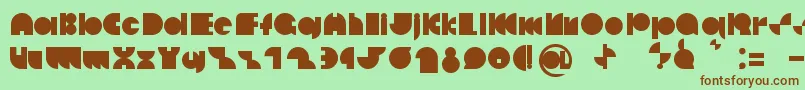 Deccodisco Font – Brown Fonts on Green Background