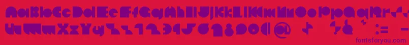 Deccodisco Font – Purple Fonts on Red Background