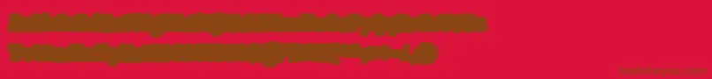 フォントGiantHeadTwoOt – 赤い背景に茶色の文字