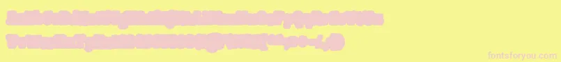 GiantHeadTwoOt Font – Pink Fonts on Yellow Background