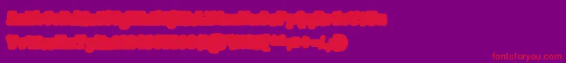 GiantHeadTwoOt-fontti – punaiset fontit violetilla taustalla