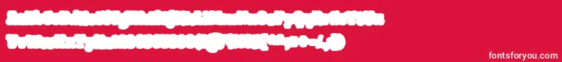 GiantHeadTwoOt Font – White Fonts on Red Background