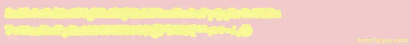 GiantHeadTwoOt-Schriftart – Gelbe Schriften auf rosa Hintergrund