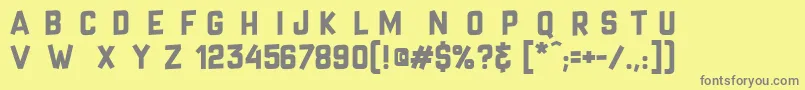 CrazySixties Font – Gray Fonts on Yellow Background