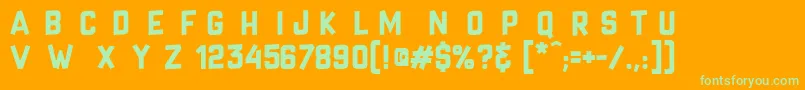 CrazySixties Font – Green Fonts on Orange Background