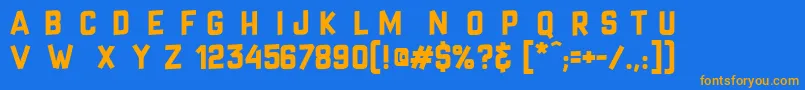 CrazySixties Font – Orange Fonts on Blue Background