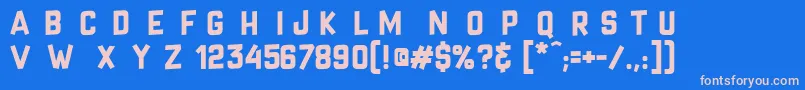 CrazySixties Font – Pink Fonts on Blue Background