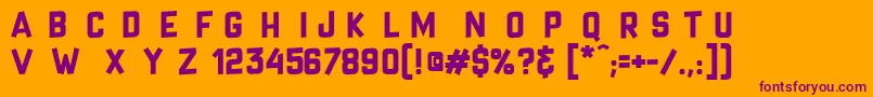 CrazySixties Font – Purple Fonts on Orange Background