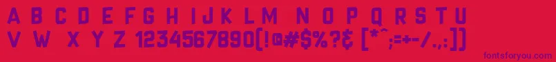 CrazySixties Font – Purple Fonts on Red Background
