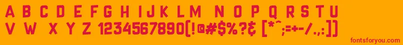 CrazySixties Font – Red Fonts on Orange Background
