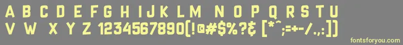 CrazySixties Font – Yellow Fonts on Gray Background
