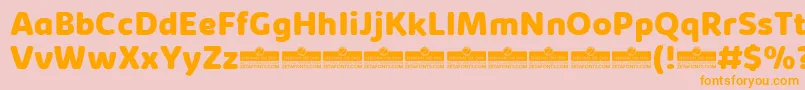 KabrioAbarthExtraboldTrial Font – Orange Fonts on Pink Background