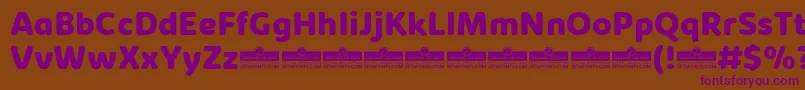 KabrioAbarthExtraboldTrial Font – Purple Fonts on Brown Background