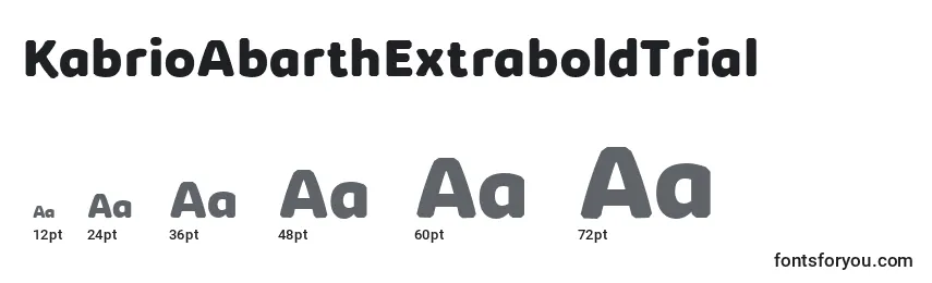 Größen der Schriftart KabrioAbarthExtraboldTrial