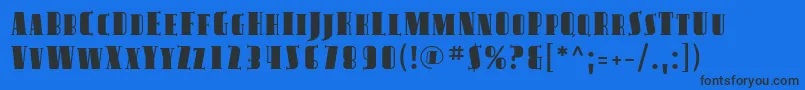 Шрифт Avond11 – чёрные шрифты на синем фоне