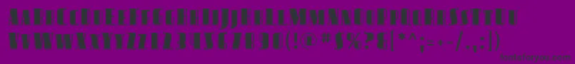 フォントAvond11 – 紫の背景に黒い文字