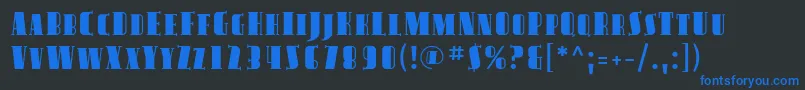 Avond11 Font – Blue Fonts on Black Background