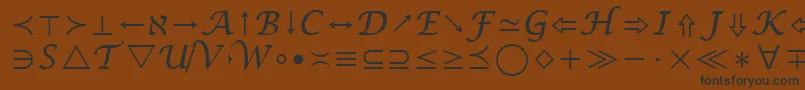 MathSymbol Font – Black Fonts on Brown Background