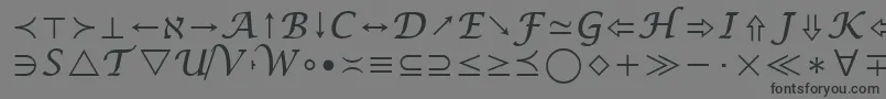 Шрифт MathSymbol – чёрные шрифты на сером фоне