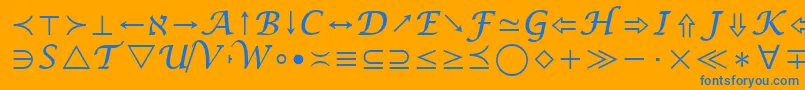 Шрифт MathSymbol – синие шрифты на оранжевом фоне