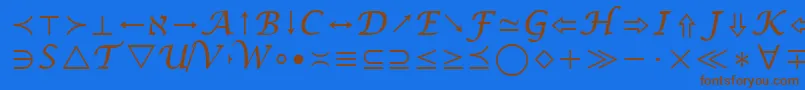En savoir plus sur la police MathSymbol Police MathSymbol – polices brunes sur fond bleu
