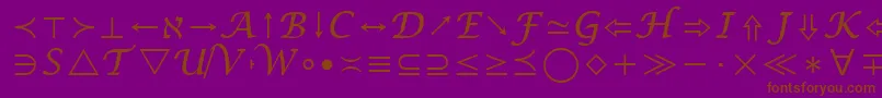 MathSymbol Font – Brown Fonts on Purple Background