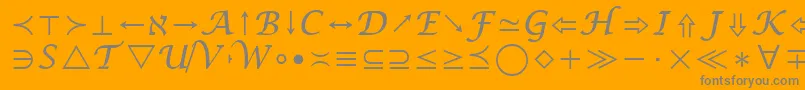 MathSymbol Font – Gray Fonts on Orange Background