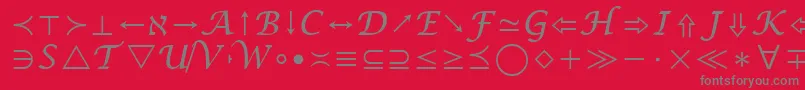 fuente MathSymbol – Fuentes Grises Sobre Fondo Rojo