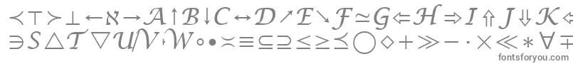 Czcionka MathSymbol – szare czcionki