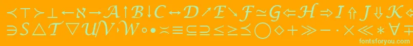 Шрифт MathSymbol – зелёные шрифты на оранжевом фоне