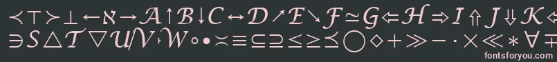 MathSymbol Font – Pink Fonts on Black Background