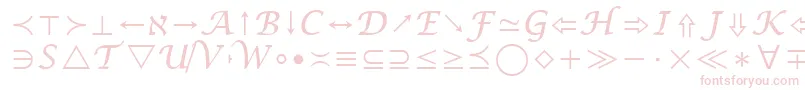 MathSymbol-Schriftart – Rosa Schriften auf weißem Hintergrund
