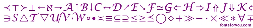 MathSymbol Font – Purple Fonts on White Background