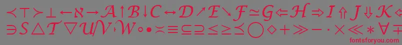 fuente MathSymbol – Fuentes Rojas Sobre Fondo Gris
