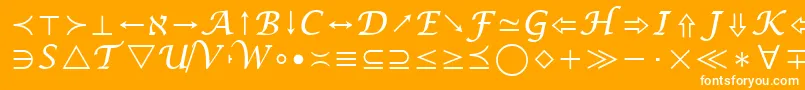 Шрифт MathSymbol – белые шрифты на оранжевом фоне