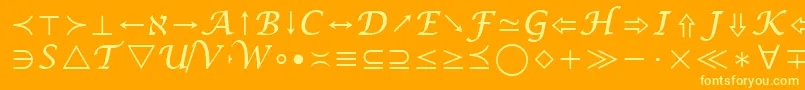 fuente MathSymbol – Fuentes Amarillas Sobre Fondo Naranja