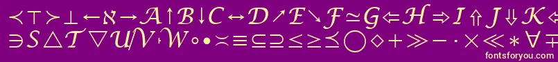 MathSymbol Font – Yellow Fonts on Purple Background