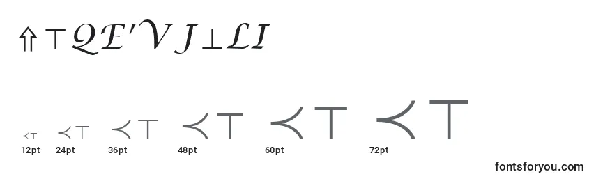 Größen der Schriftart MathSymbol