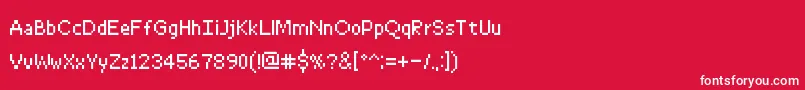 Resource Font – White Fonts on Red Background