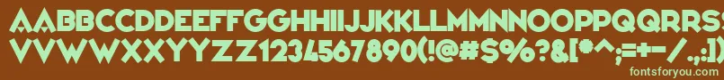 VarietРІ Font – Green Fonts on Brown Background