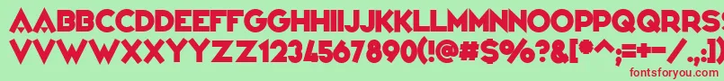 VarietРІ Font – Red Fonts on Green Background